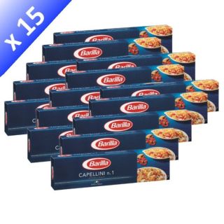 Lot de 15   BARILLA Capellini   15 paquets de 500 grammes   Ces pâtes