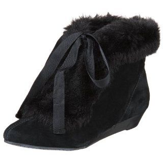 com Lovely People Womens Finley Faux Fur Boot,Black,6.5 M US Shoes