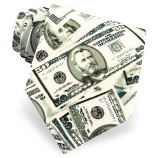 US Currency Tie by NovelTies   White Microfiber Clothing
