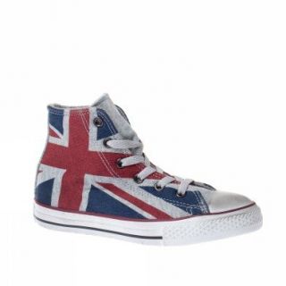  Converse Trainers Shoes Kids All Star Hi Uk Flag Grey Shoes