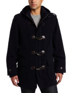 Tommy Hilfiger Mens Wool Plush Toggle Coat, Navy, Small