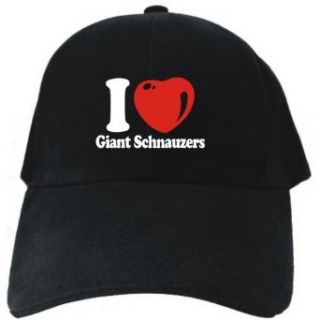 I LOVE Giant Schnauzers Black Baseball Cap Unisex