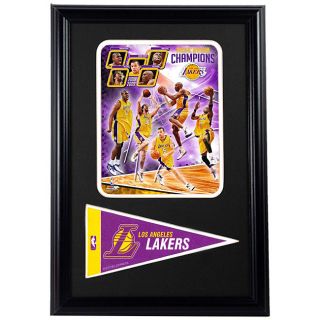 LA Lakers 2009 Custom Framed Print with Mini Pennant