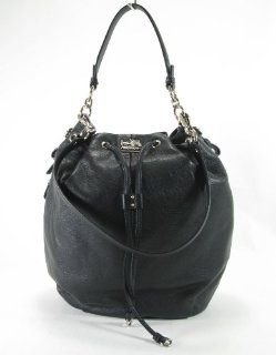  Coach Madison Leather Drawstring Bag Purse Tote 17016 Black Shoes