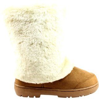 Womens Fur Covered Fully Fur Lined Waterproof Winter Snow Boots