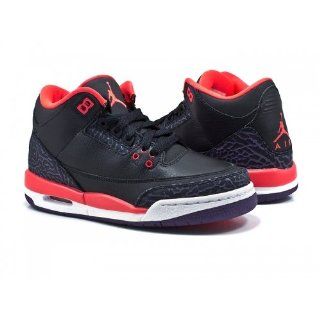 BRED Basketball Shoes Black / Bright Crimson / Purple 136064 005