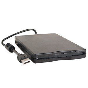 1.44MB USB External Floppy Disk Drive (Black) Computers