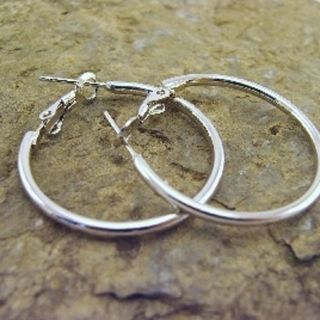 Ø 22 mm   Achat / Vente BOUCLE D OREILLE Créoles Argenté Ø 22