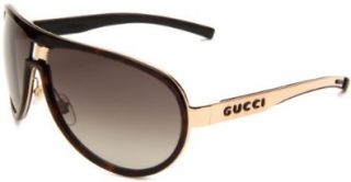 Gucci 1566/S Aviator Sunglasses,Havana Frame/Brown & Grey