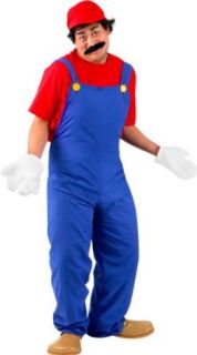 Adults Super Mario Costume (Large 42 44) Clothing