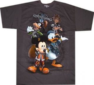 Kingdom Hearts Sora, Goofy, Donald, and Mickey Charcoal T