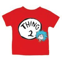 Dr. Seuss Thing 2 Red Juvenile T Shirt, 18 Months