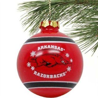 Arkansas Razorbacks 2011 Snowflake Glass Ball Ornament