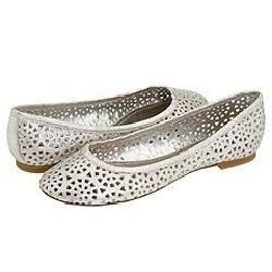 Steve Madden Dolle Silver Leather Flats