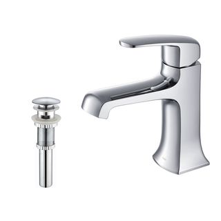 Kraus Decorum Single Lever Basin Faucet and Pop Up Drain with Overflow