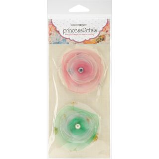 Websters Pages Lets Celebrate Princess Petals Fabric Flowers (Pack
