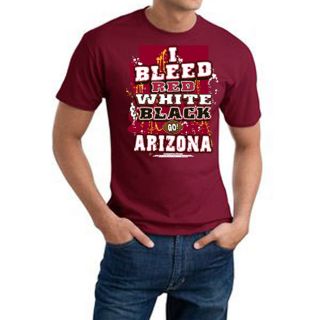 Mens Arizona Cardinals Football I Bleed Red, White, & Black Cotton