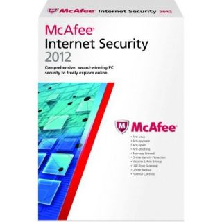 McAfee Internet Security 2012   Subscription Package   1 PC