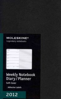 Moleskine 2012 Weekly Notebook Black Soft Cover Large (Calendar