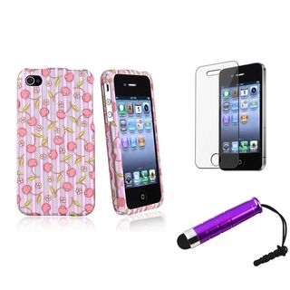BasAcc Pink Case/ Screen Protector/ Stylus for Apple® iPhone 4/ 4S