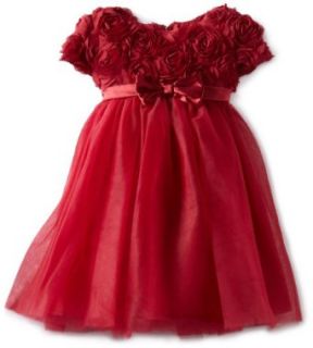 Biscotti Baby girls Infant Standing Ovation Dress, Red, 12