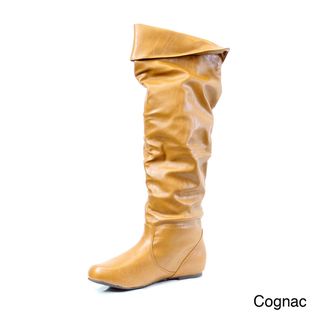 Stanzino Womens Mid Calf Leather Look Slouch Boots
