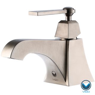 Vigo Plutus Brushed Nickel Finish Single Handle Bathroom Faucet
