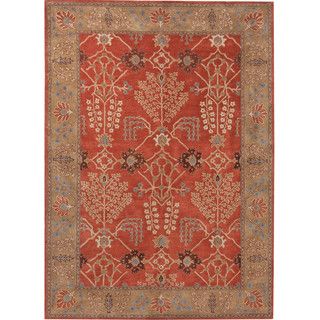 Hand tufted Red Wool Area Rug (5 x 8)