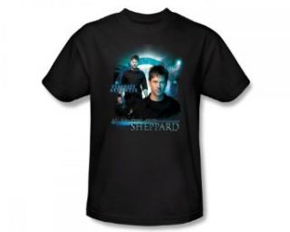 Stargate Atlantis   John Sheppard Adult T Shirt In Black