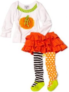 Mud Pie Baby girls Infant Pumpkin Skirt Set Clothing