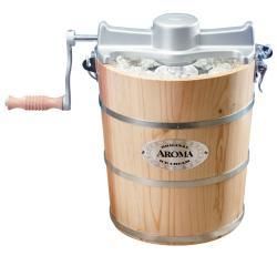 Aroma 6 quart Natural Wood Barrel Ice Cream Maker