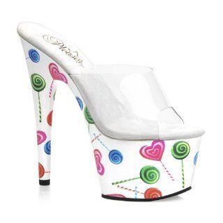 com 7 Inch Sexy High Heel Shoes Lollipop Shoes White Platforms Shoes