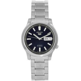 Seiko Mens Stainless Steel 21 Jewel Automatic Blue Dial Watch