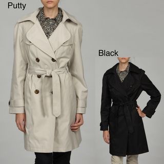 London Fog Womens Belted Double breasted Trench Coat