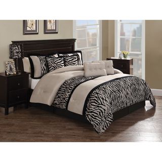 Zebra Pleat 8 piece Comforter Set