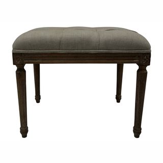 Casual Living Weathered Vintage French Upholstered Linen Ottoman