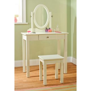 Vanity Table with Mirror and Stool 3 piece Set