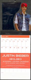 Justin Bieber 2012 2013 Academic Locker Calendar