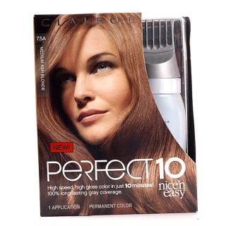 Clairol Nicen Easy Perfect 10 #7.5A Medium Ash Blonde Hair Color