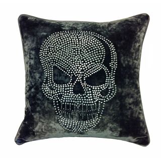 JAR Designs Large Skull Grey Throw Pillow