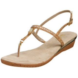  White Mt. Womens Jasmina Thong Sandal,Natural,5 M US Shoes