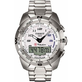 Tissot Mens T Touch Expert White Dial Chronograph Watch