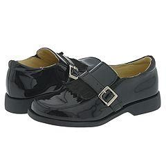 Venettini Kids R Valeria (Toddler/Youth) Black Patent Loafers