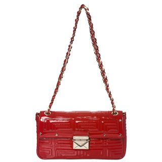 Versace Red Patent Leather Shoulder Bag