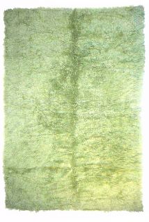 Greek Flokati Lime Green Wool Rug (8 x 11)