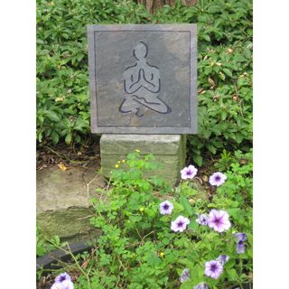 Hand carved Stone Large Yoga and Meditation Namaste Inspirational