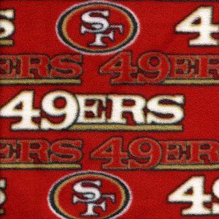 NFL San Francisco 49ers Polar Fleece Fabric  Per Yard