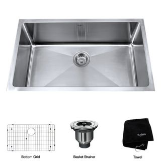 Kraus 30 inch Undermount Single Bowl Stainless Steel Kitchen Sink