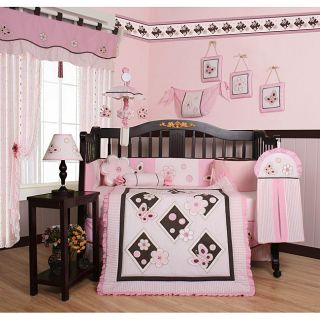 Pink Butterfly 13 piece Crib Bedding Set