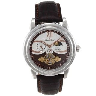 Lucien Piccard Mens Brown and White Automatic Watch
